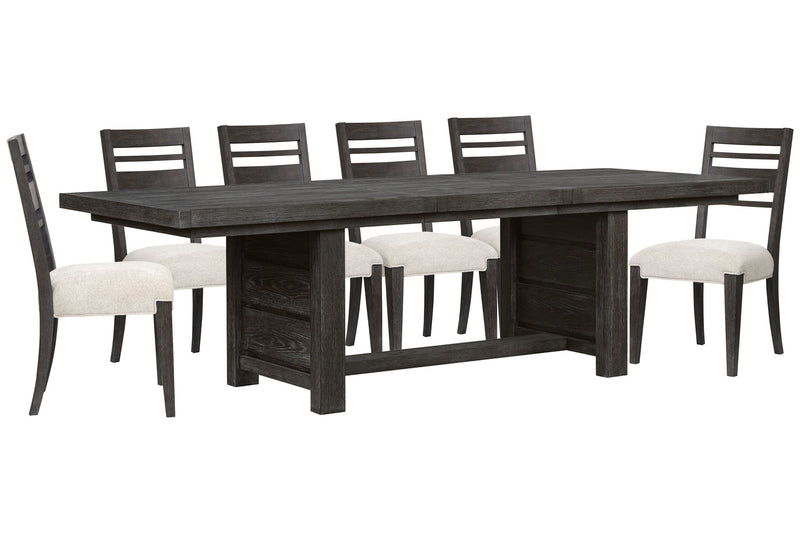 Plum Creek - 7 Piece Extendable Trestle Dining Table Set