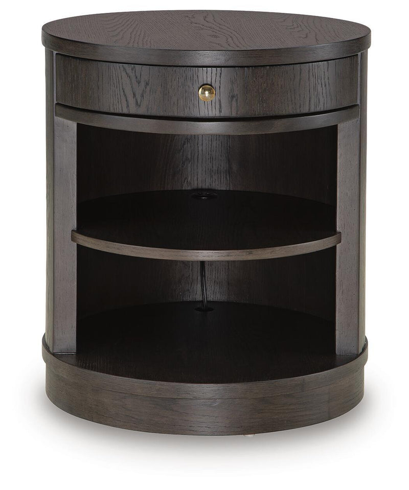 Leighmour - Accent Table - Dark Brown