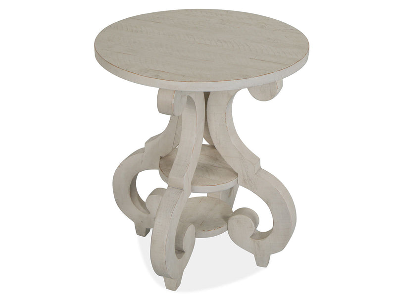 Bronwyn - Round Accent Table - Alabaster