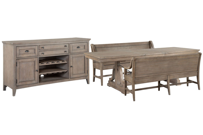 Paxton Place - Extendable Trestle Dining Table Set