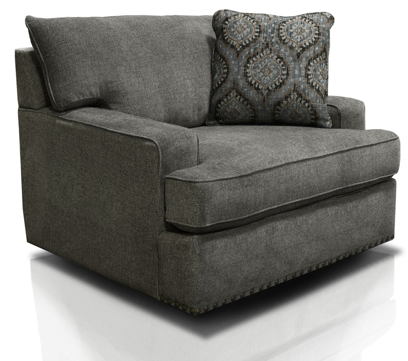 Emerson - Swivel Chair With Nails