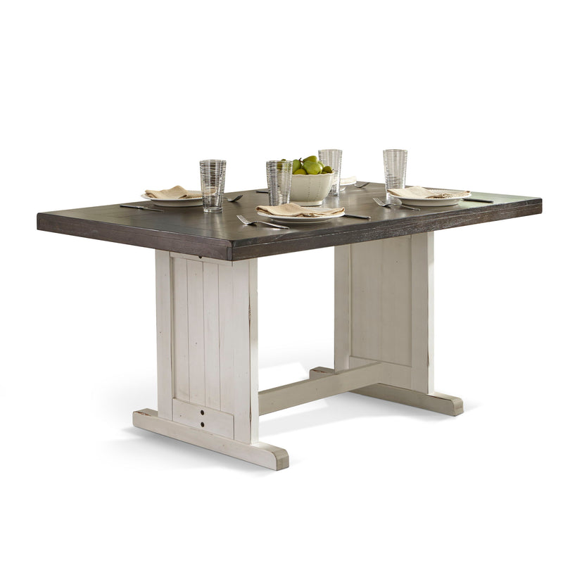 Carriage House - Rectangular Wood Dining Table - Cottage White / Europen Dark