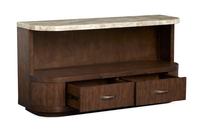 McPherson - Demilune Sofa Table - Burnt Umber