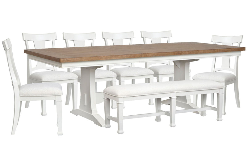 Kingston - Extendable Trestle Dining Table Set