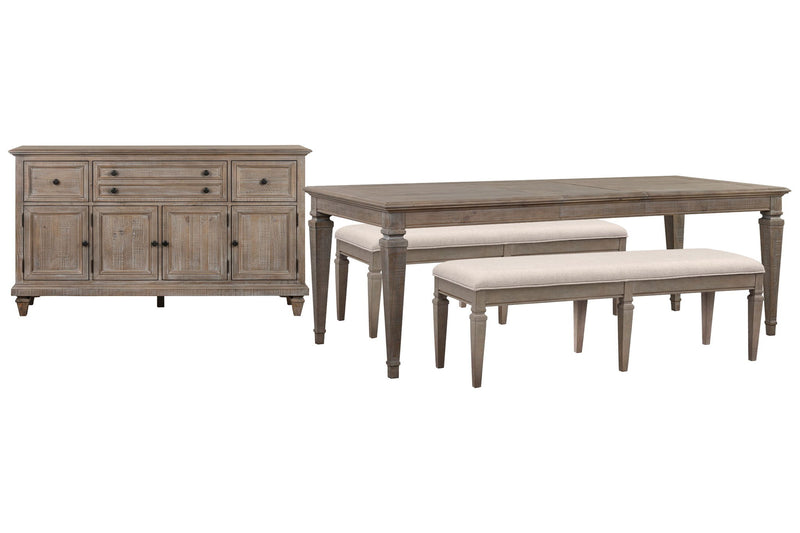 Lancaster - 4 Piece Extendable Rectangular Dining Table Set