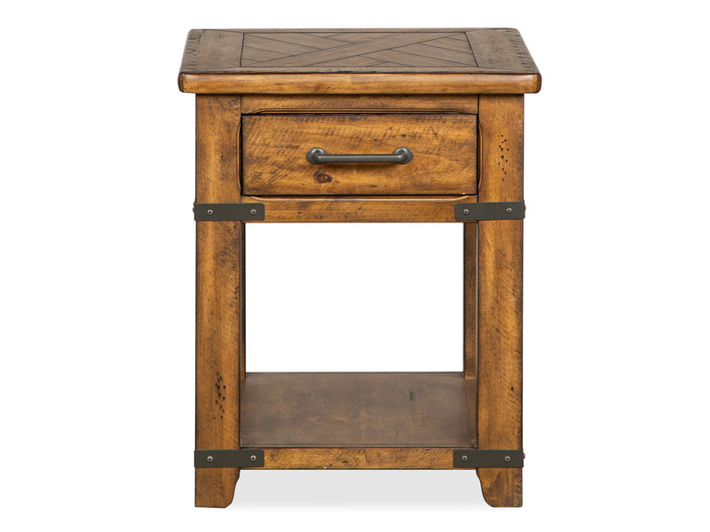 Chesterfield - Rectangular End Table - Farmhouse Timber