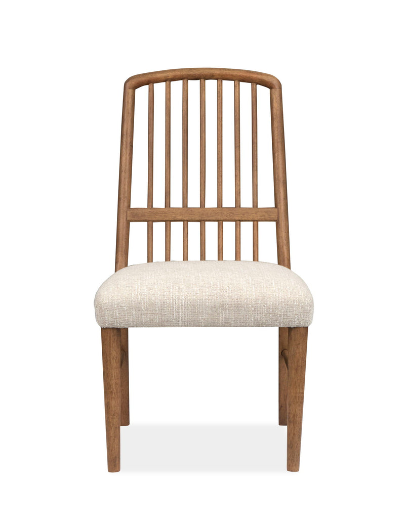 Woodward - Wood Slat Back Side Chair (Set of 2) - Dark Clove / White