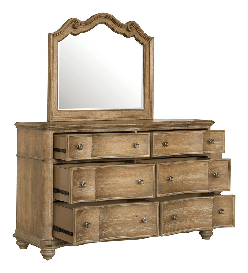 Weston Hills - Dresser With Mirror - Flax Seed