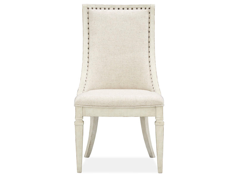 Newport - Dining Arm Chair With Upholstered Seat & Back (Set of 2) - Alabaster
