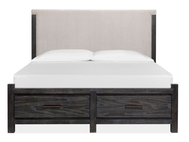 Plum Creek - Upholstered Panel Storage Bed
