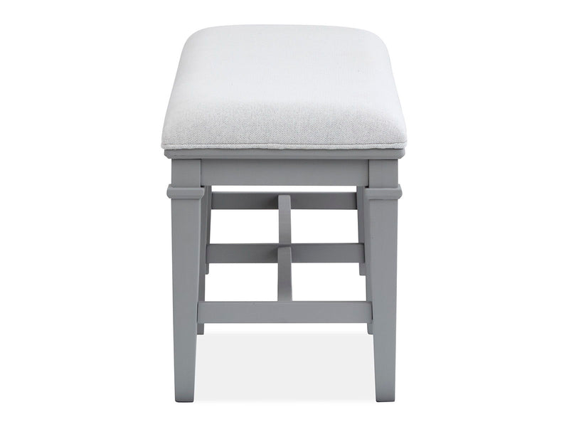 Charleston - Bench With Upholstered Seat - Gray
