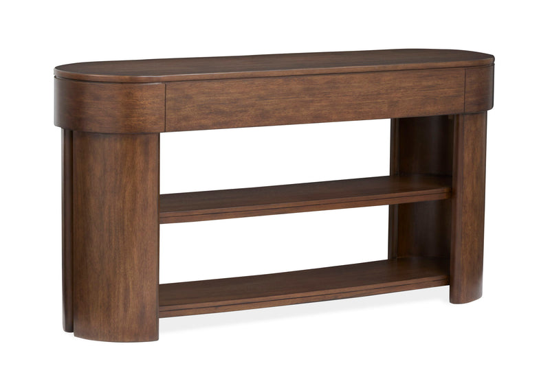 Holloway - Oval Sofa Table - Toasted Almond