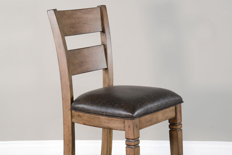 Doe Valley - Bar Ladderback Barstool, Cushion Seat (Set of 2) - Buckskin