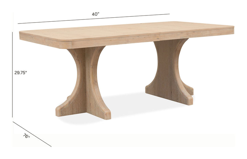 Somerset - Trestle Dining Table - Butternut and Omari Natural