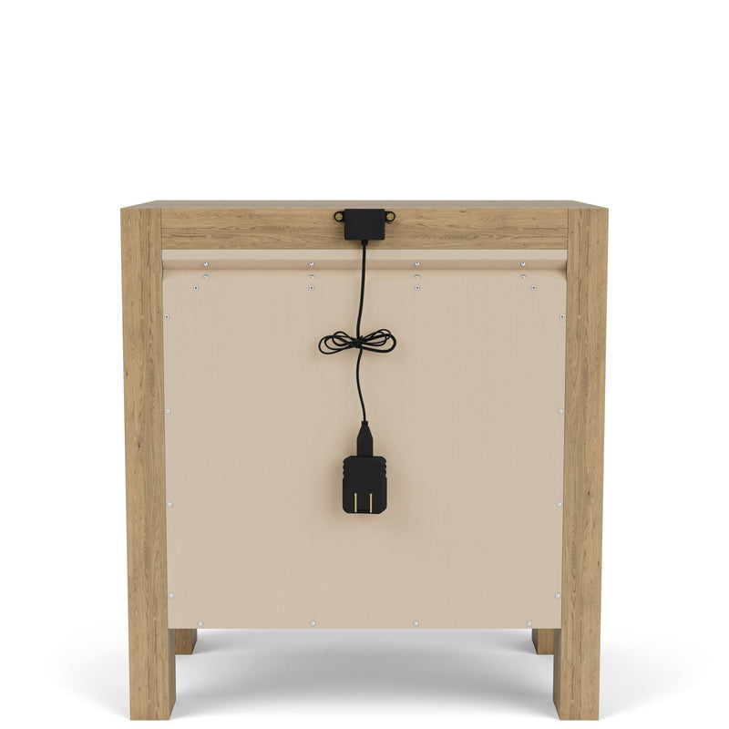 Davie - Wood One Drawer Nightstand - Light Brown