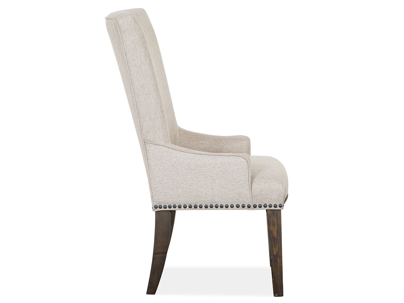 Bellamy - Upholstered Host Chair (Set of 2) - Peppercorn