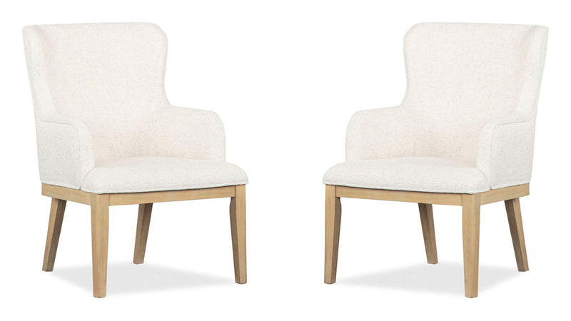 Somerset - Dining Arm Chair With Upholstered Seat & Back (Set of 2) - Butternut and Omari Natural