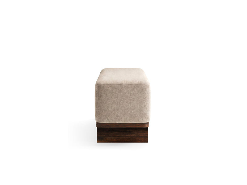 Reena - Upholstered Bench - Rich Brown / Beige