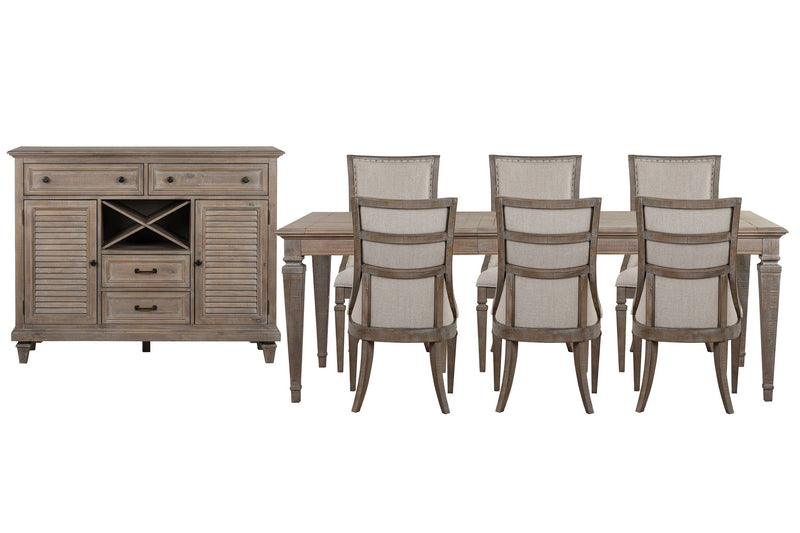 Lancaster - 8 Piece Extendable Rectangular Dining Table Set