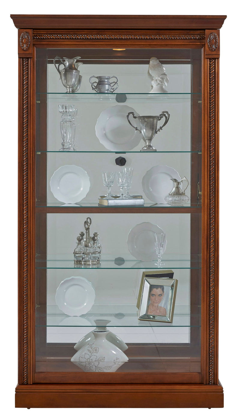 Curios - Lighted Sliding Door 5 Shelf Curio Cabinet