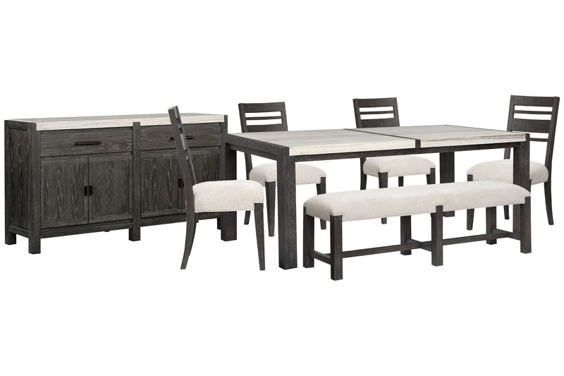 Plum Creek - 7 Piece Rectangular Dining Table Set