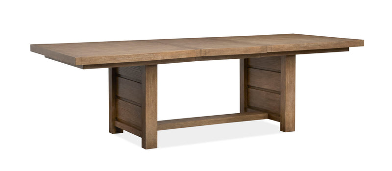 Plum Creek - 8 Piece Extendable Trestle Dining Table Set