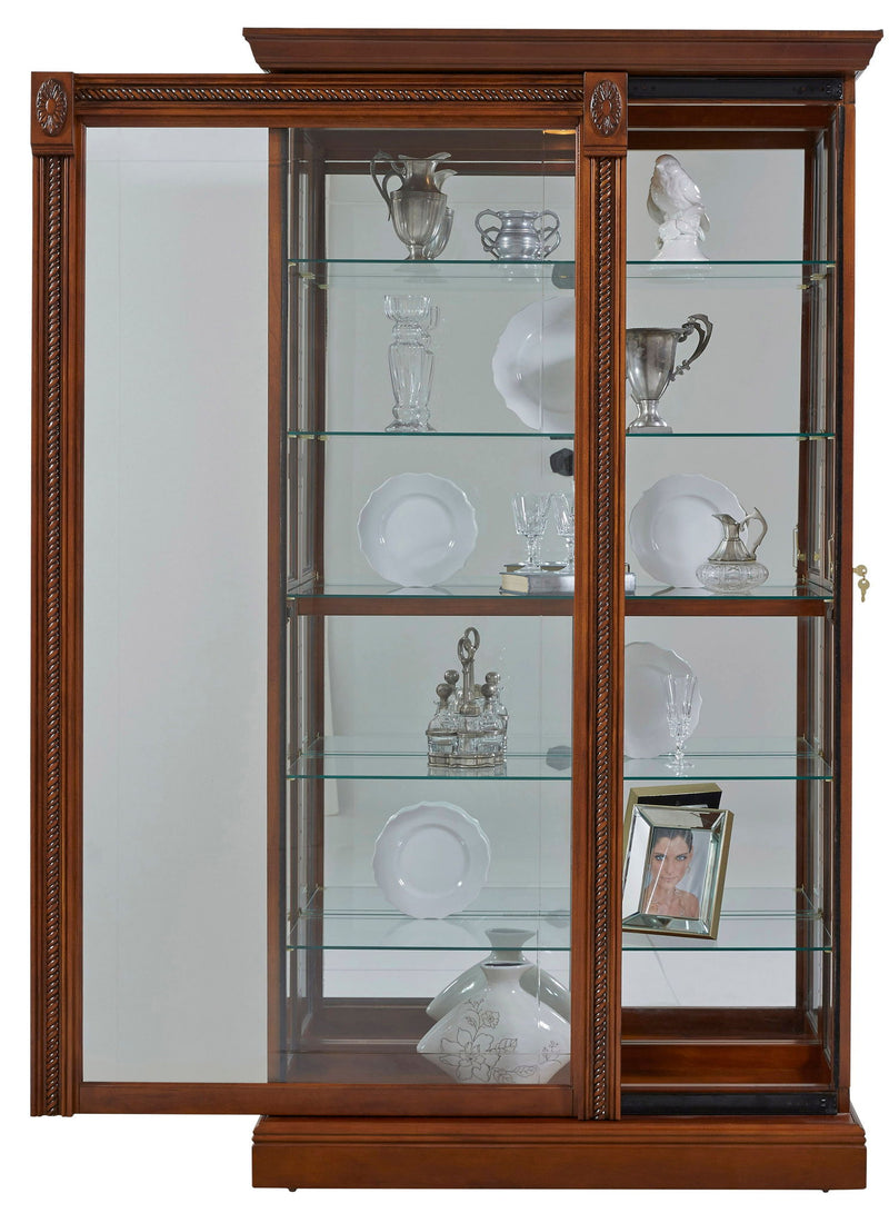 Curios - Lighted Sliding Door 5 Shelf Curio Cabinet
