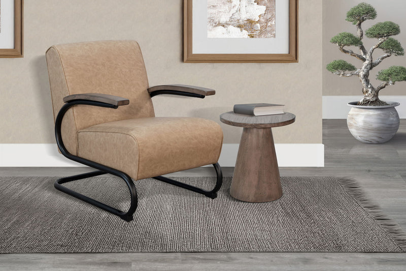 Nash Modern - Industrial Accent Chair With Metal Frame