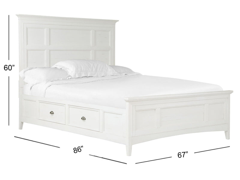 Heron Cove - Complete Panel Bed With Storage Rails