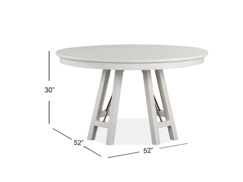 Heron Cove - Round Dining Table - Chalk White