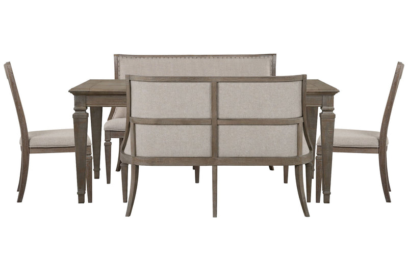 Lancaster - 5 Piece Extendable Rectangular Dining Table Set