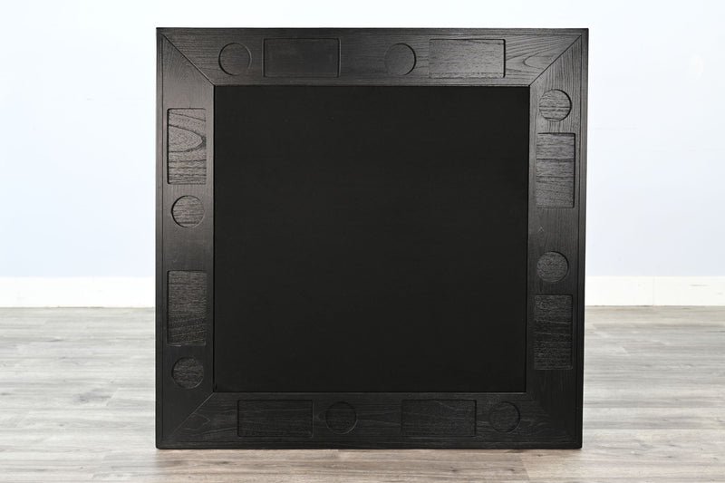 Reno - Square Poker Dining Table - Umbra Black