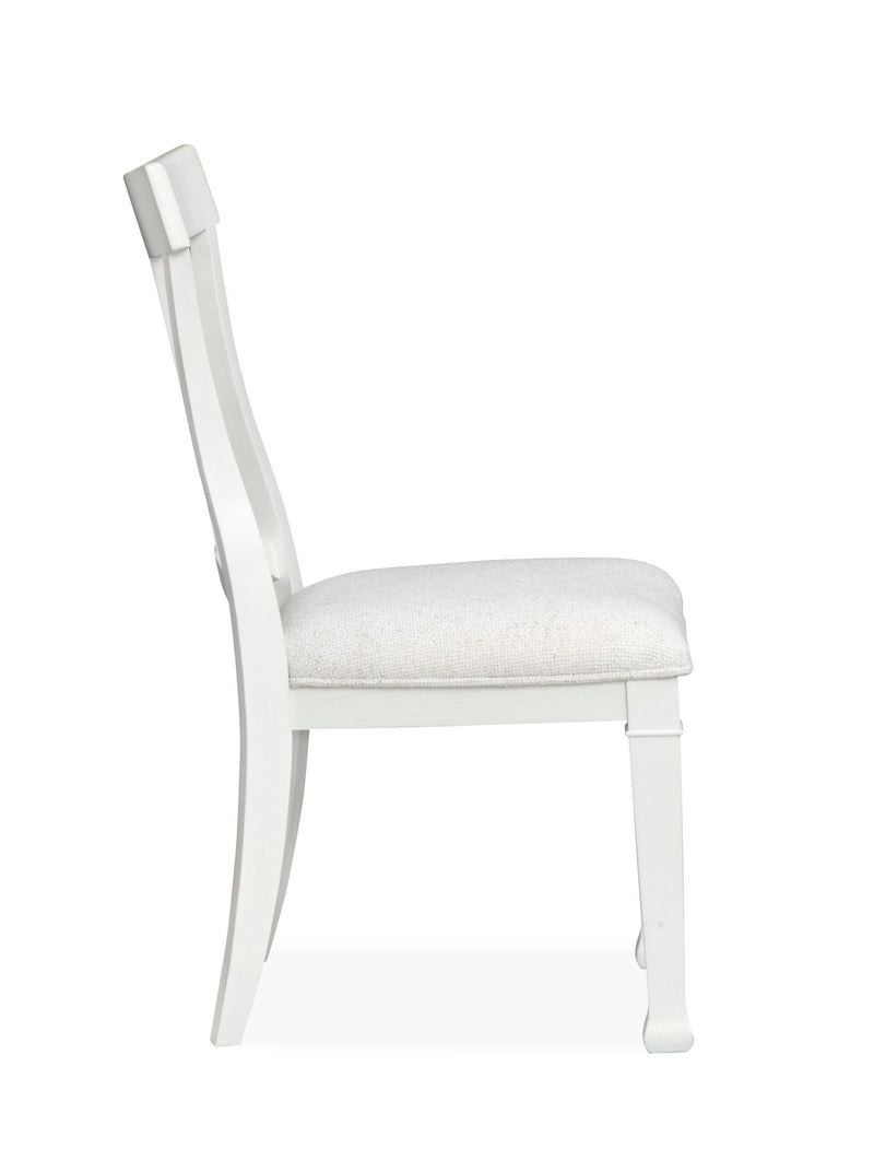 Kingston - Upholstered Side Chair (Set of 2) - Whisper White And Cerused Nutmeg