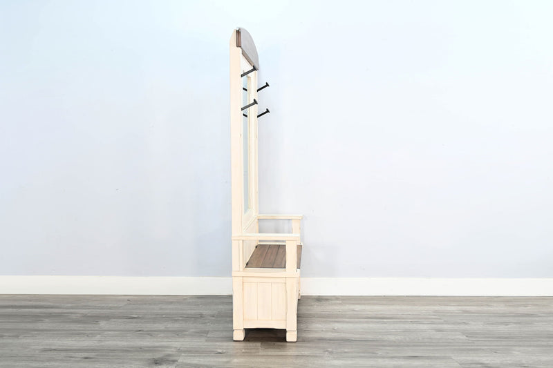 2537Mb - Hall Tree - Buckskin / Marble White