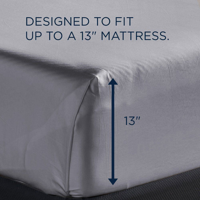 Linens - Tempur Luxe Egyptian Cotton Sheet Set - Silver Mist