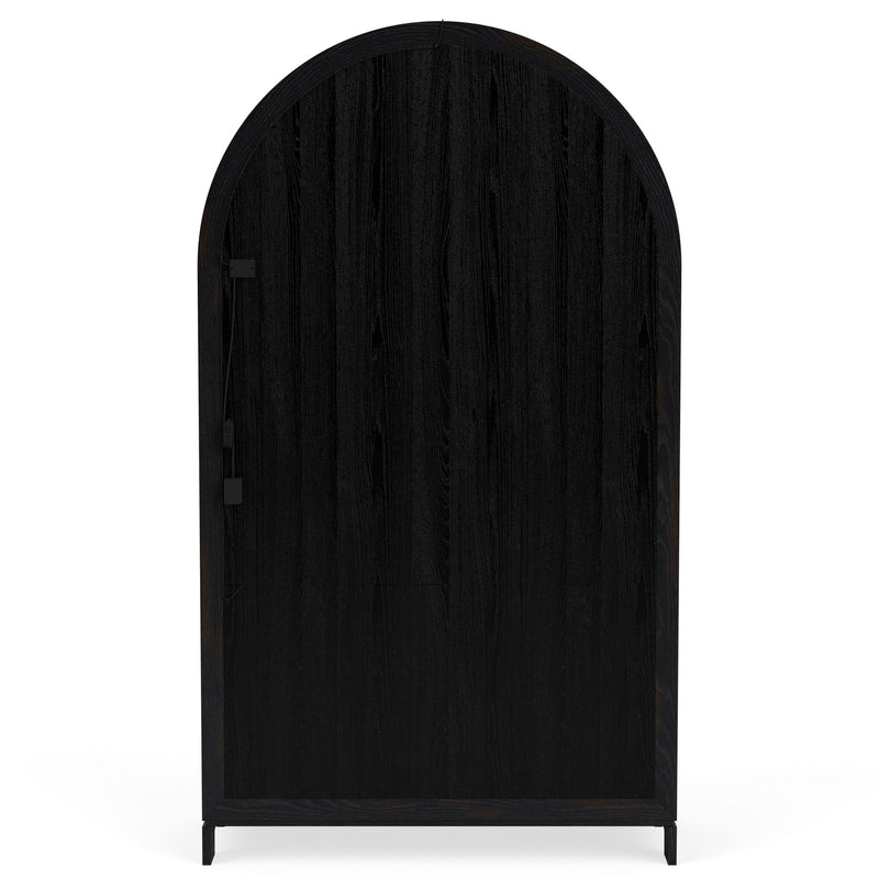 Calhoun - Display Cabinet - Whiskey / Ebony Whiskey Oak