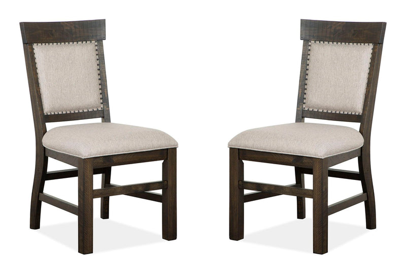 Bellamy - Dining Side Chair With Upholstered Seat & Back (Set of 2) - Peppercorn