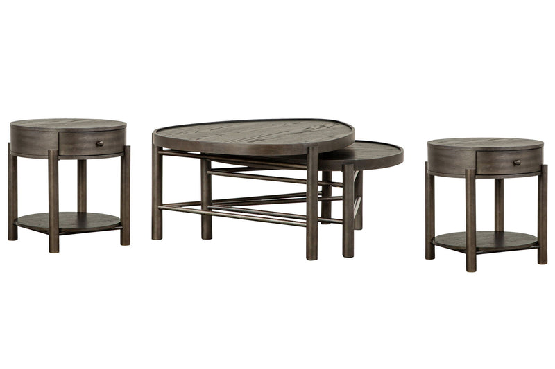Hadleigh - Shaped Nesting Cocktail Table Set
