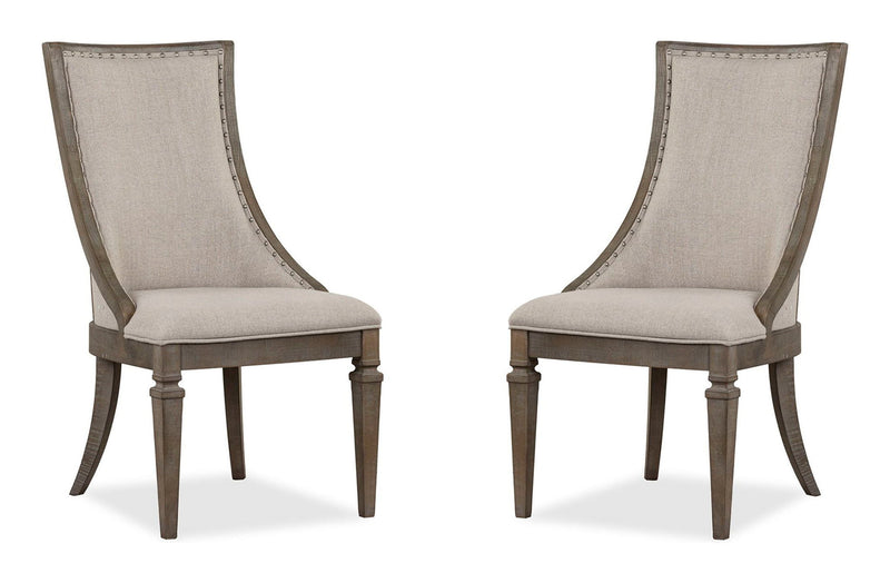 Lancaster - Dining Arm Chair With Upholstered Seat & Back (Set of 2) - Dovetail Gray
