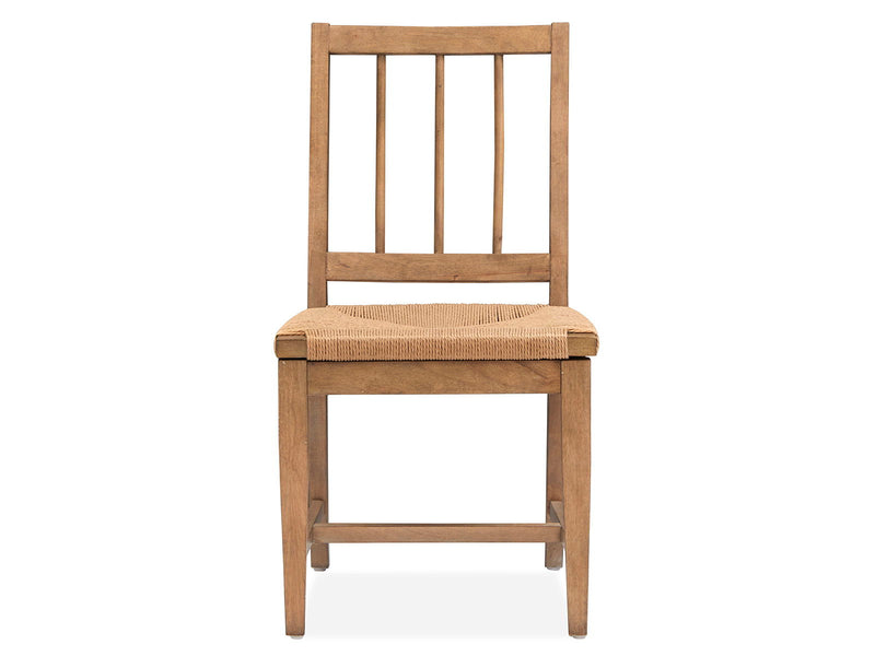 Lindon - Dining Side Chair With Paper Cord Seat (Set of 2) - Light Brown