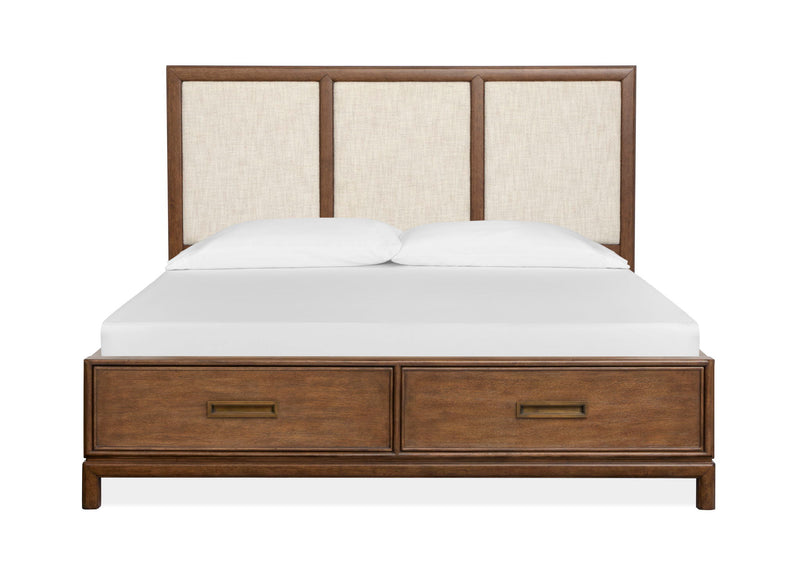 Ridgefield - Complete Panel Storage Bed With Upholstered Headboard