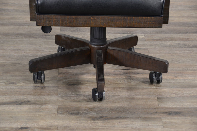 Homestead - Game Chair With Casters, Cushion Seat & Back - Tobacco Leaf