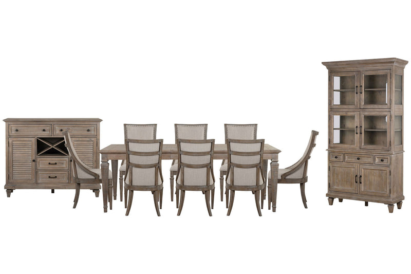 Lancaster - 11 Piece Extendable Rectangular Dining Table Set