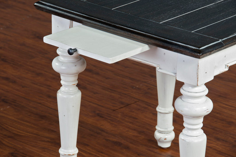Carriage House - End Table - Cottage White / Europen Dark
