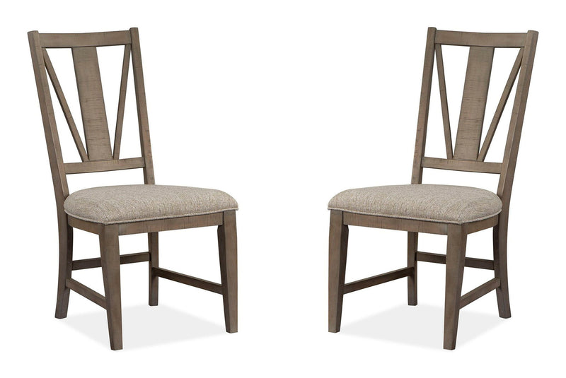 Paxton Place - Dining Side Chair With Upholstered Seat (Set of 2) - Dovetail Gray