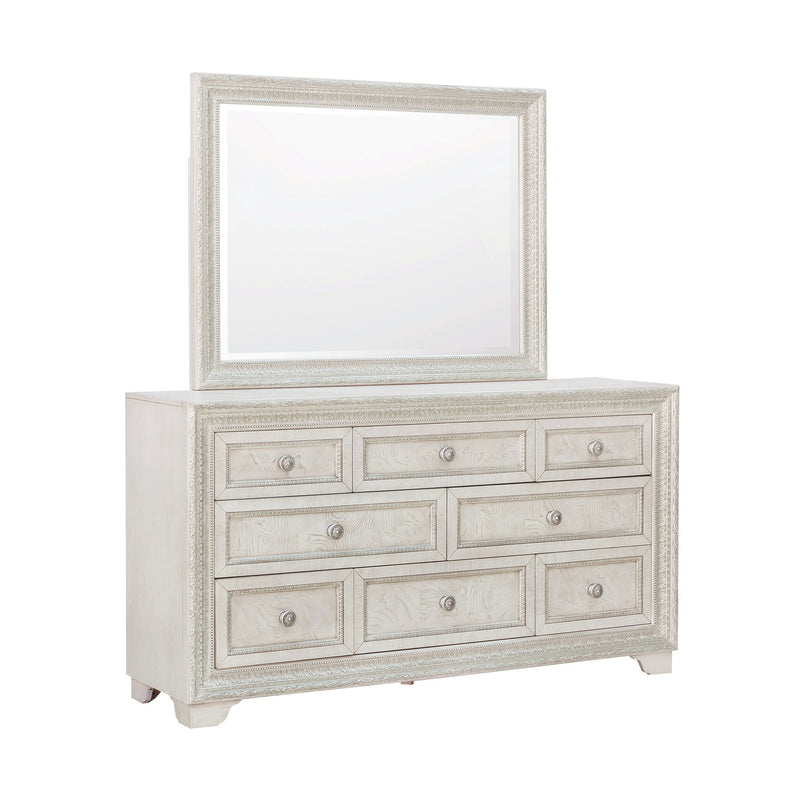 Camila - Dresser and Mirror - Creamy White