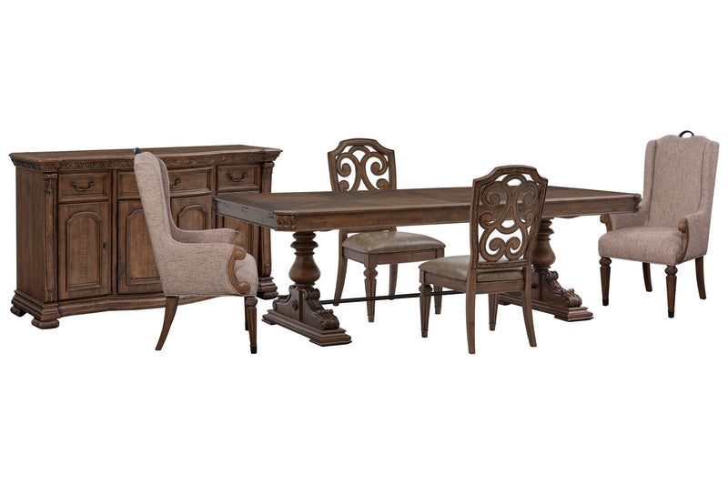 Durango - Extendable Trestle Dining Table Set