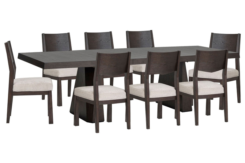 Tauren - 9 Piece Extendable Double Pedestal Dining Table Set
