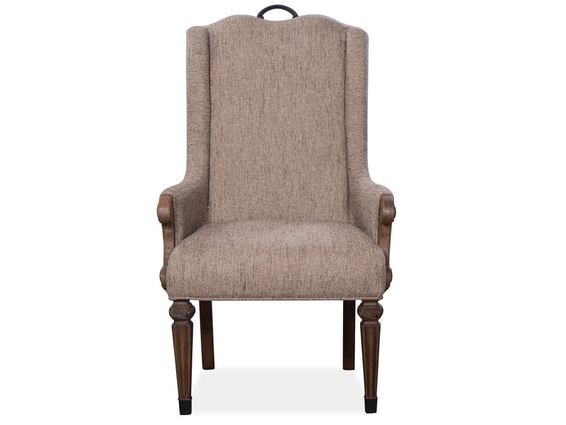 Durango - Wood Upholstered Host Arm Chair (Set of 2) - Willadeene Brown