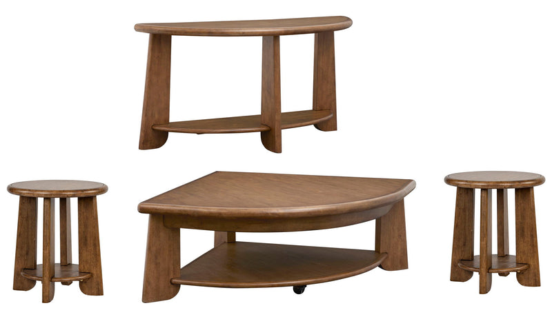 Tanner - Pie Shaped Lift Top Cocktail Table Set